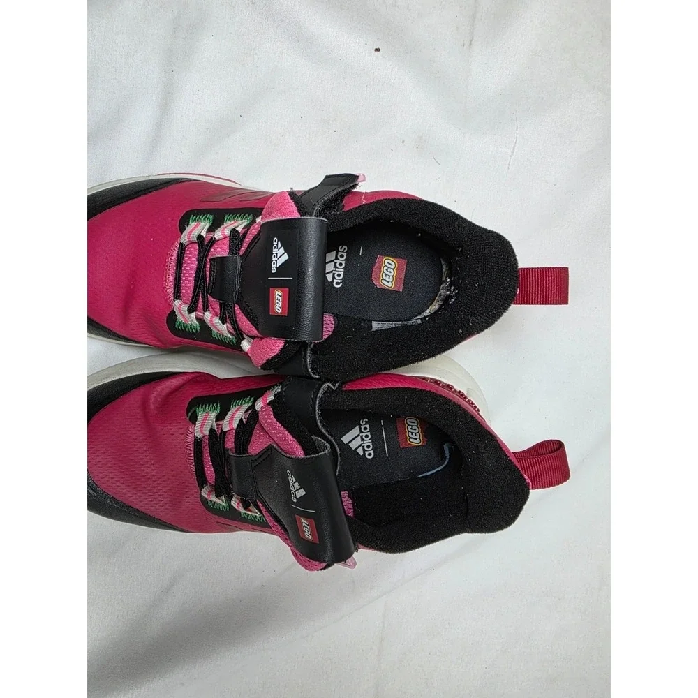 Adidas x LEGO Sport Cloudfoam Kids Shoes Pink Black GW4001 Size 2‎ US